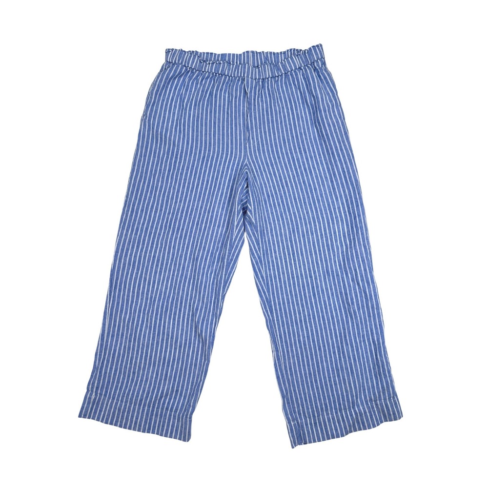 Birds‎ of Paradise by Trovata Linen Blend Striped Cropped Pants Womens Medium